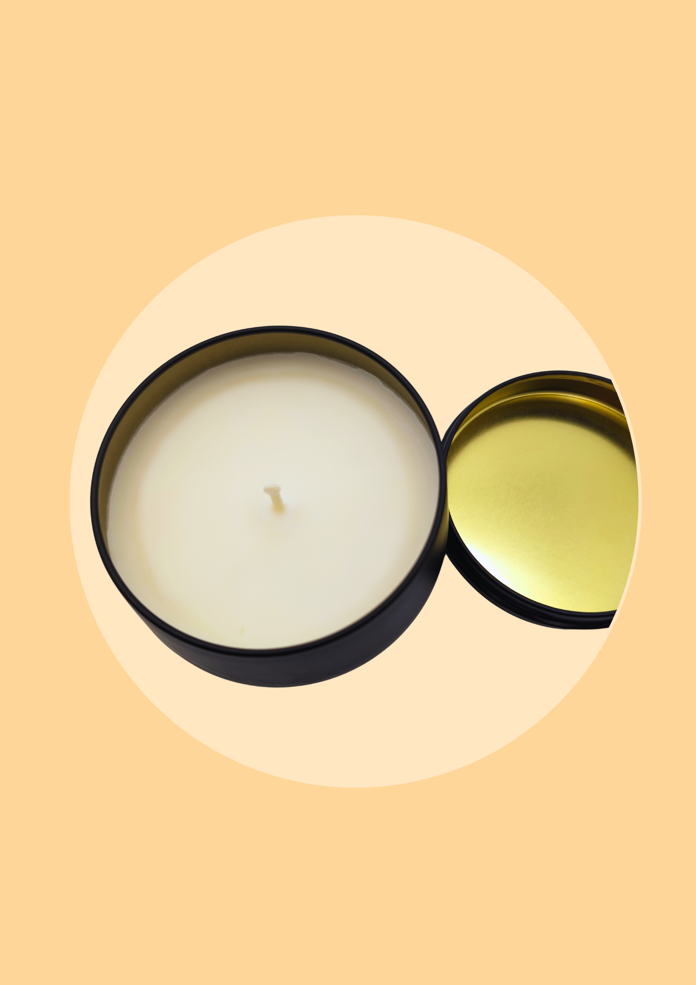 Luxury Black Curved Tin Soy Candle
