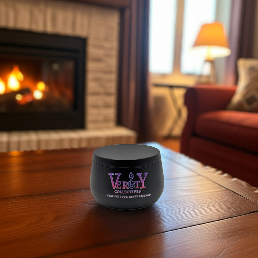 Luxury Black Curved Tin Soy Candle