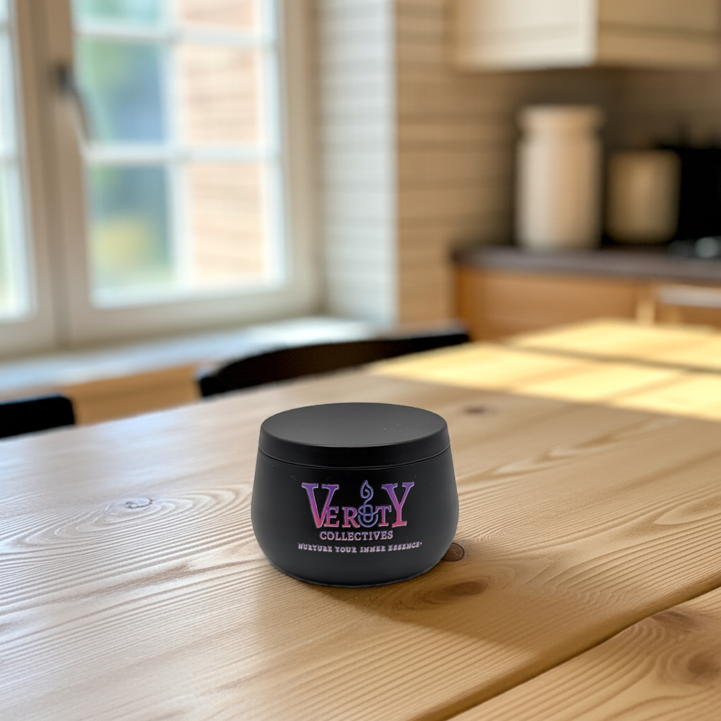 Luxury Black Curved Tin Soy Candle