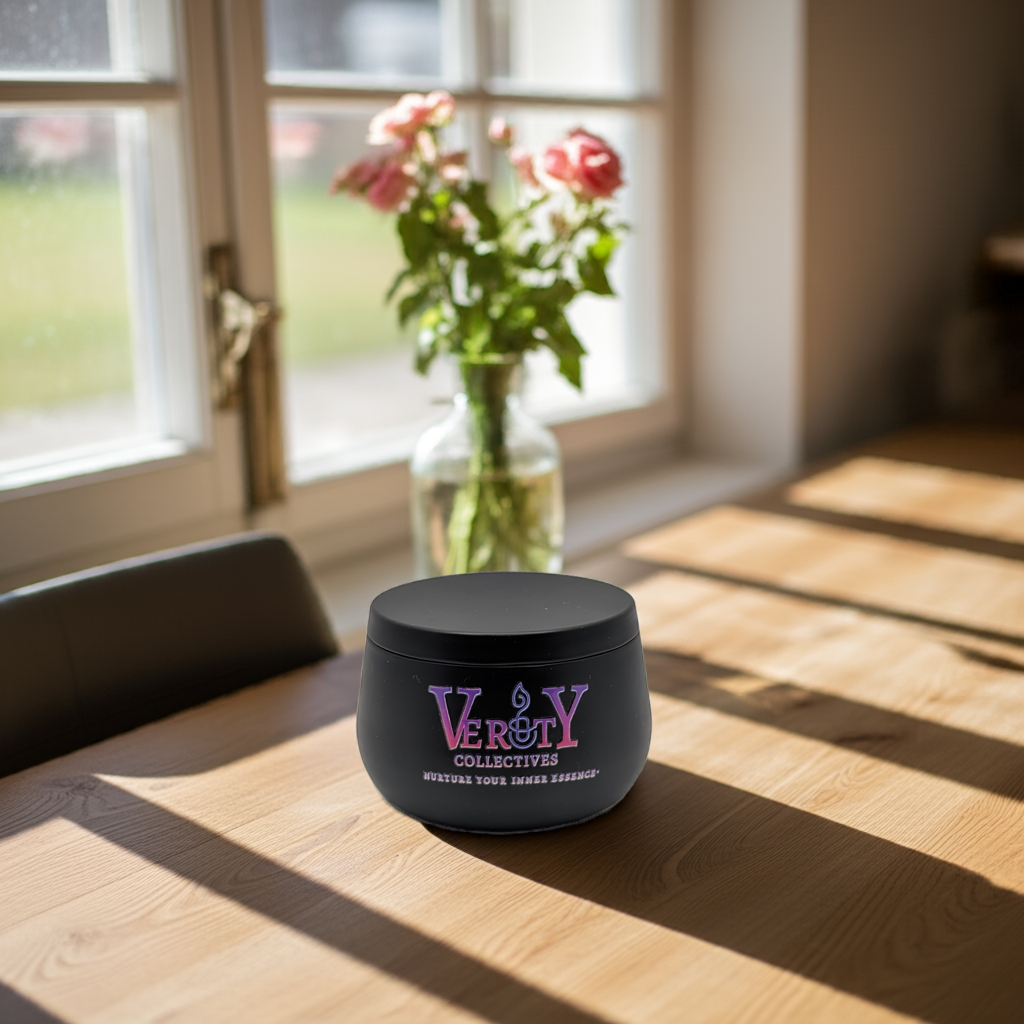 Luxury Black Curved Tin Soy Candle