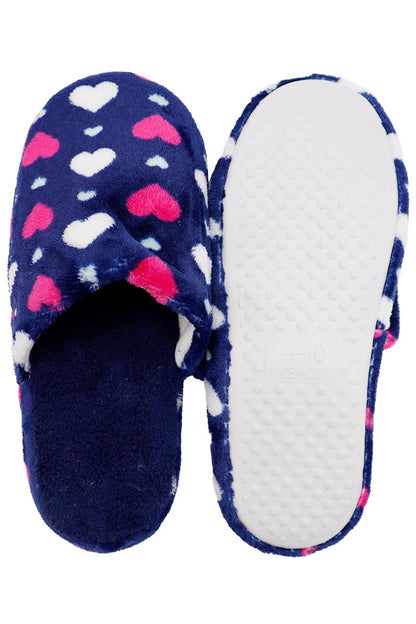 Sweet Comfort: Itty Bitty Hearts Fuzzy Sherpa Lounge Slippers