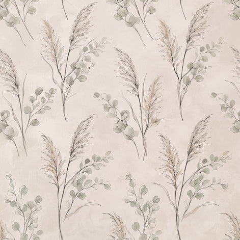 Botanical Pampas Grass Wall Art for Calm, Peaceful Decor