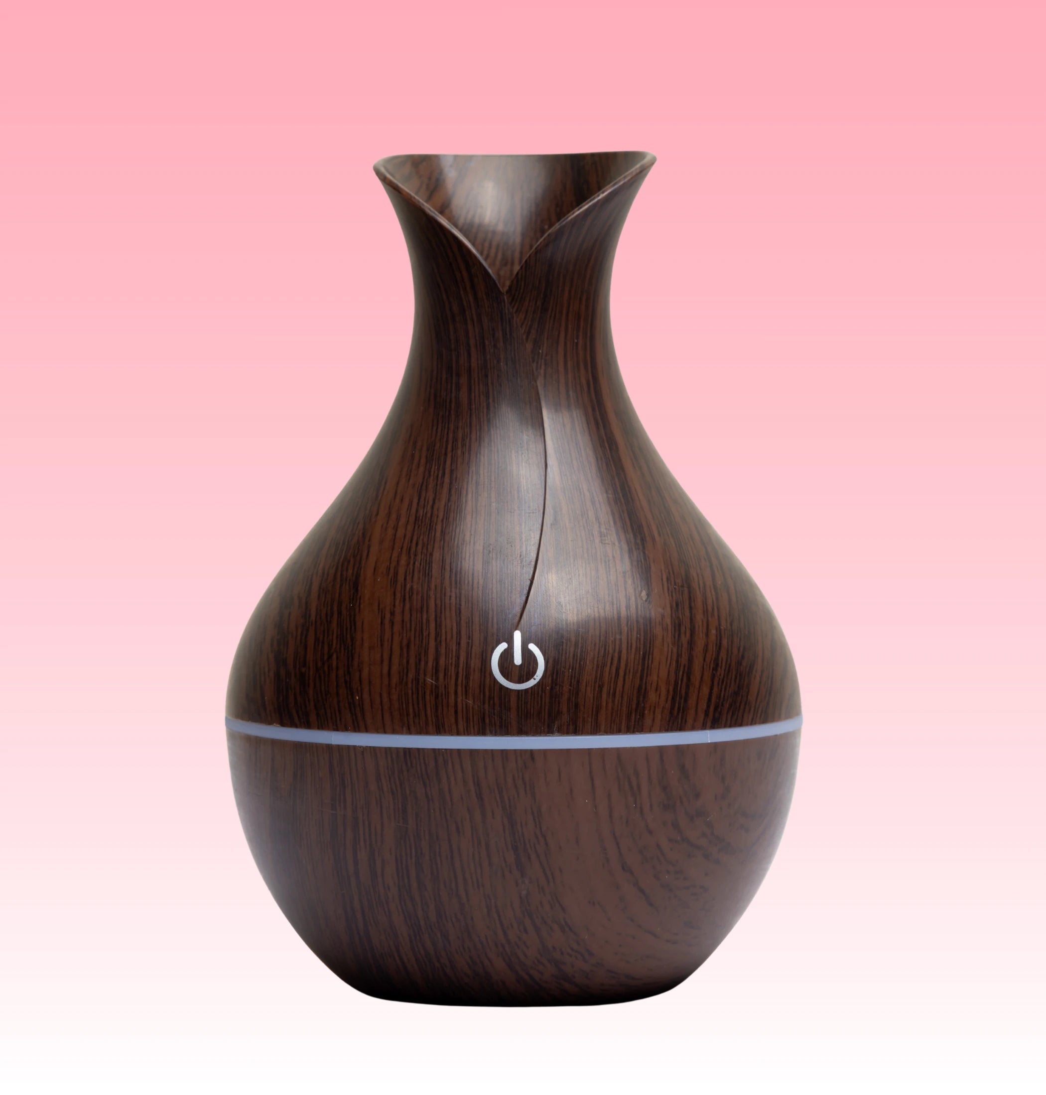 Dark wood ultrasonic aroma oil diffuser and cool mist humidifier for home