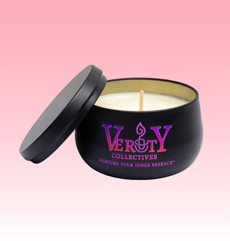 Decorative tin candle with long lasting soy wax fragrance
