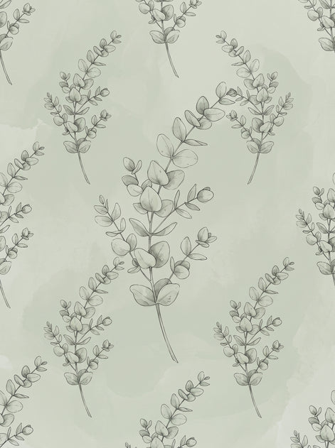 Sage Green Eucalyptus Botanical Wall Art Print for Calm Spaces