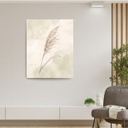 Minimalist Pampas Grass Wall Art | Sage Green Watercolor Botanical Print