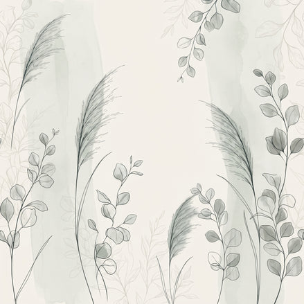 Grass & Eucalyptus Scene Print for Calm Spaces