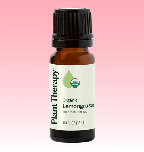 Lemongrass organic essential oil for diffuser and natural aromatherapy