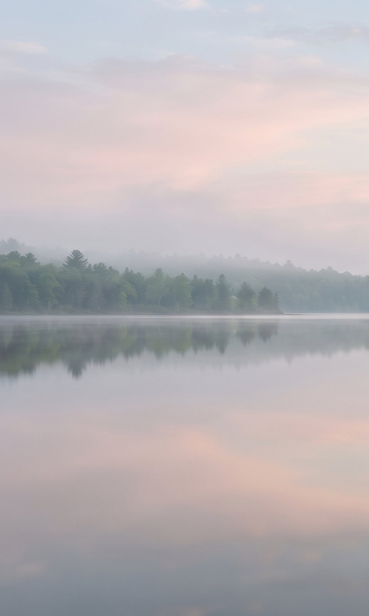 Misty Dawn Lake 3 Piece Canvas Wall Art Set
