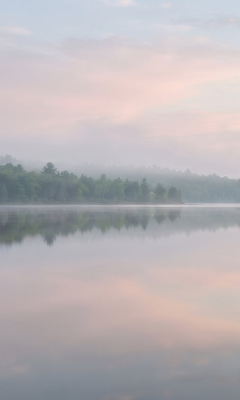 Misty Dawn Lake 3 Piece Canvas Wall Art Set