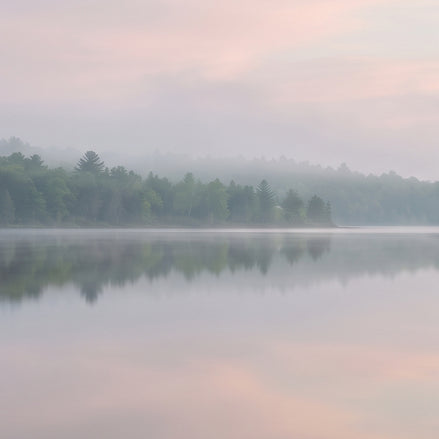 Misty Dawn Lake 3 Piece Canvas Wall Art Set