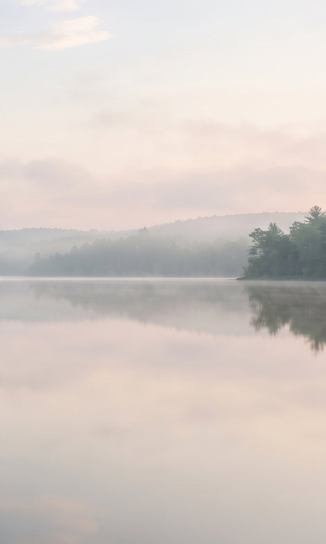 Misty Dawn Lake 3 Piece Canvas Wall Art Set