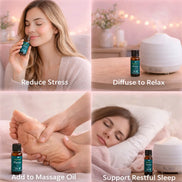 Organic aromatherapy oils for sleep stress relief and relaxation
