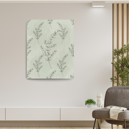Sage Green Eucalyptus Botanical Wall Art Print for Calm Spaces
