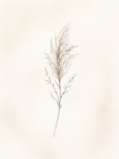 Eucalyptus Line Art Print for Minimalist Calm Decor