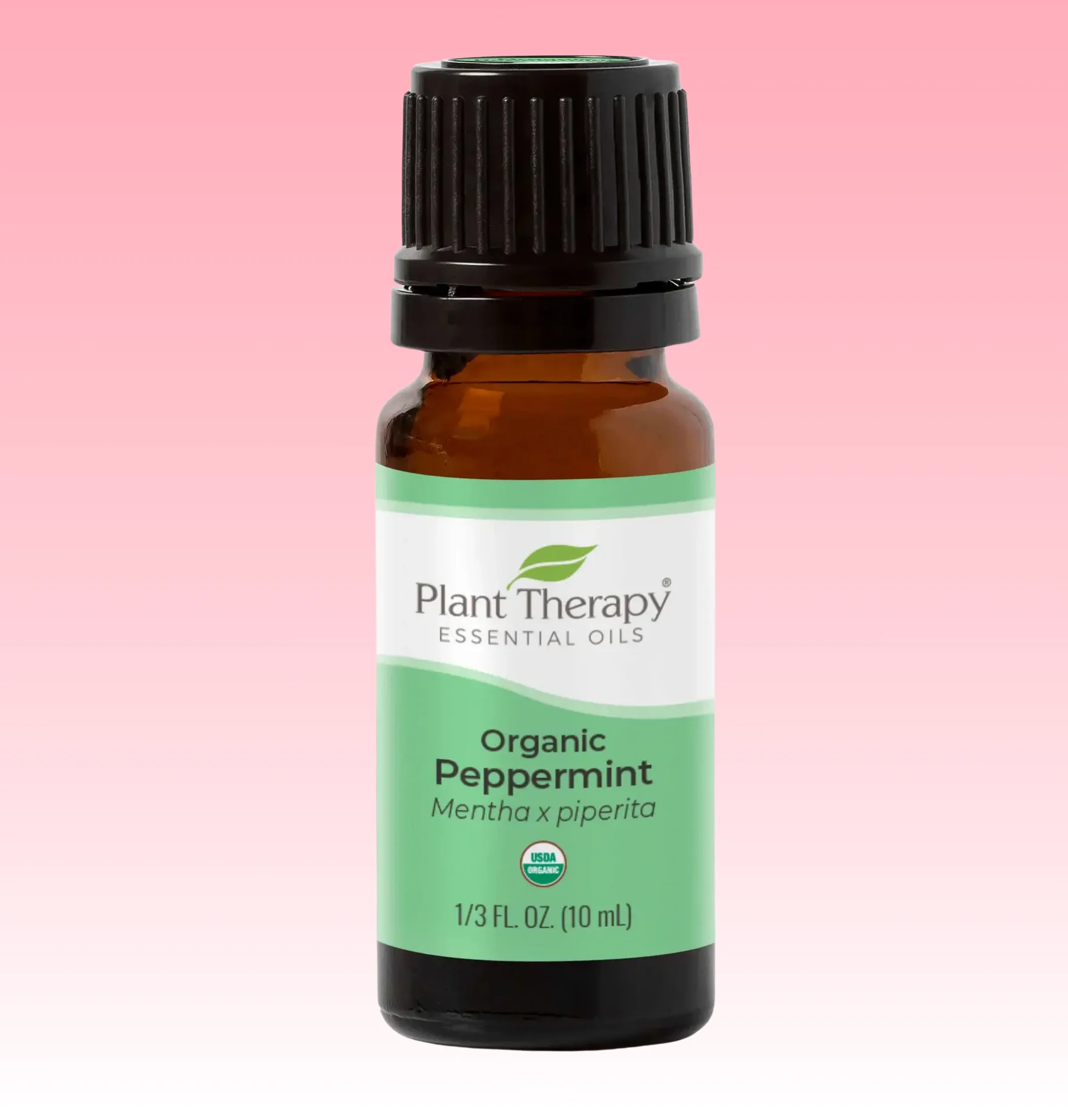 Peppermint organic essential oil for diffuser focus and refreshing aromatherapy