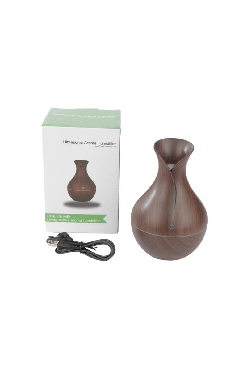 dark brown humidifier against white background