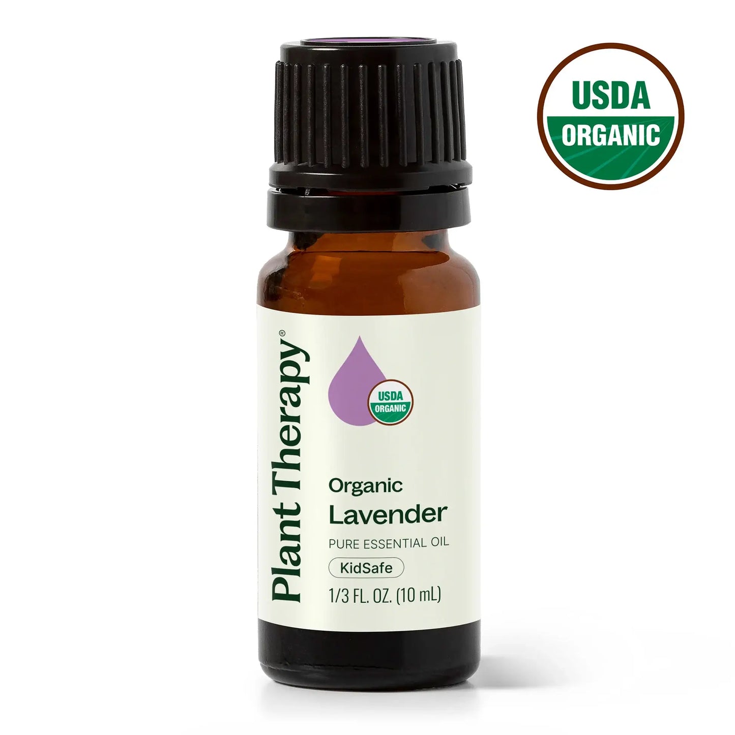 lavender oil against white background